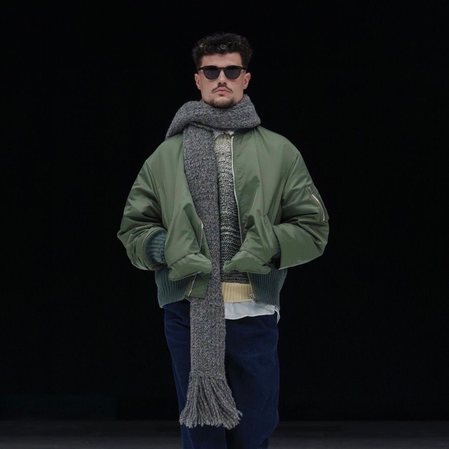 【残り一点】Baby Alpaca Big Waffle Long Stole
