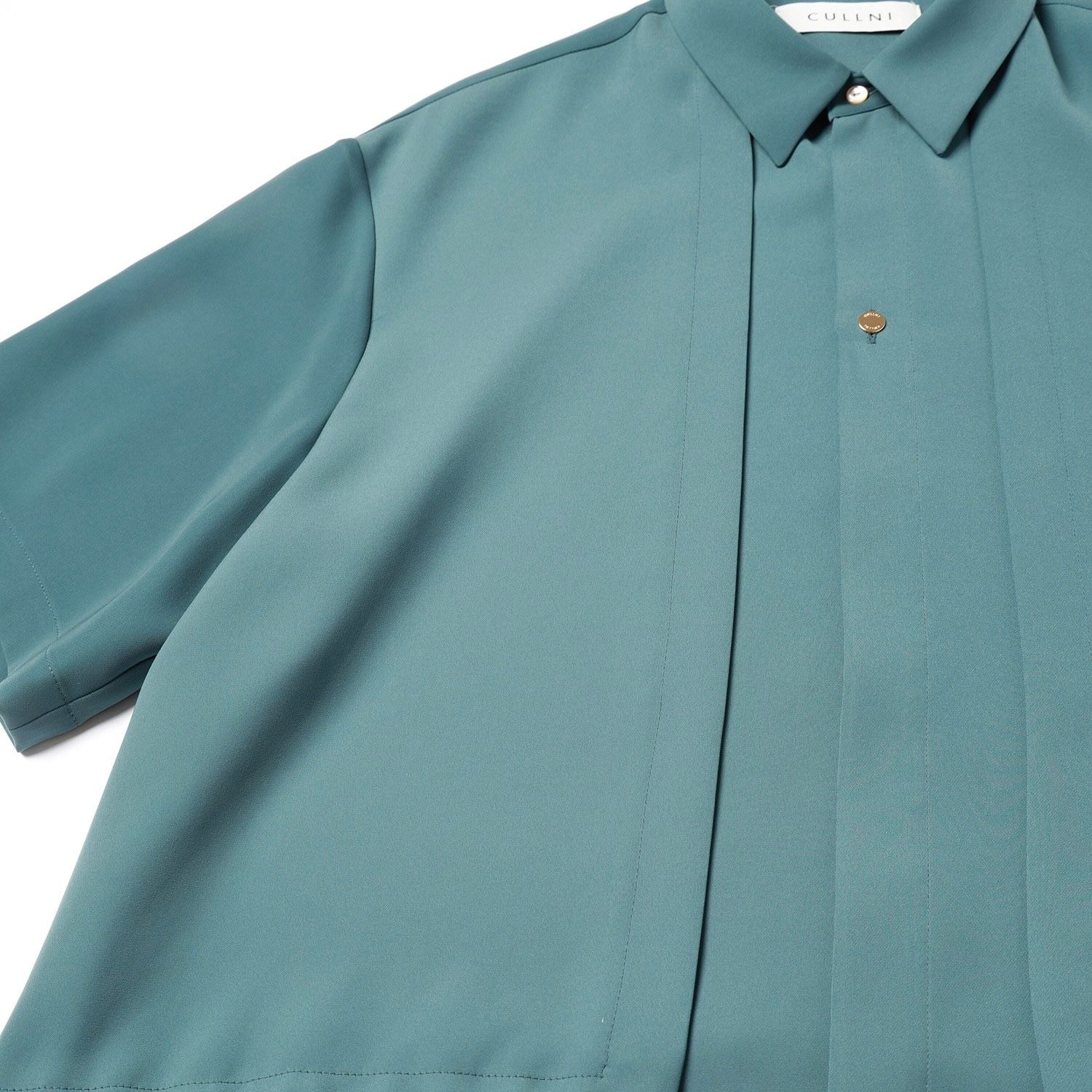 【残り一点】Dry Double Satin Layered Short Sleeve Shirt