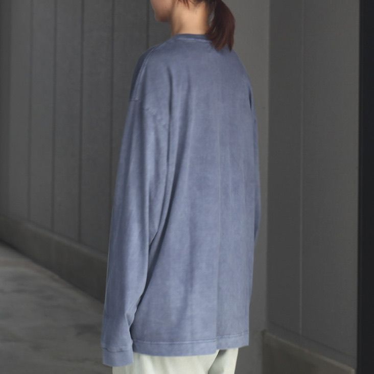 【残り一点】36G Low Twist Garment Dye L/S Tee