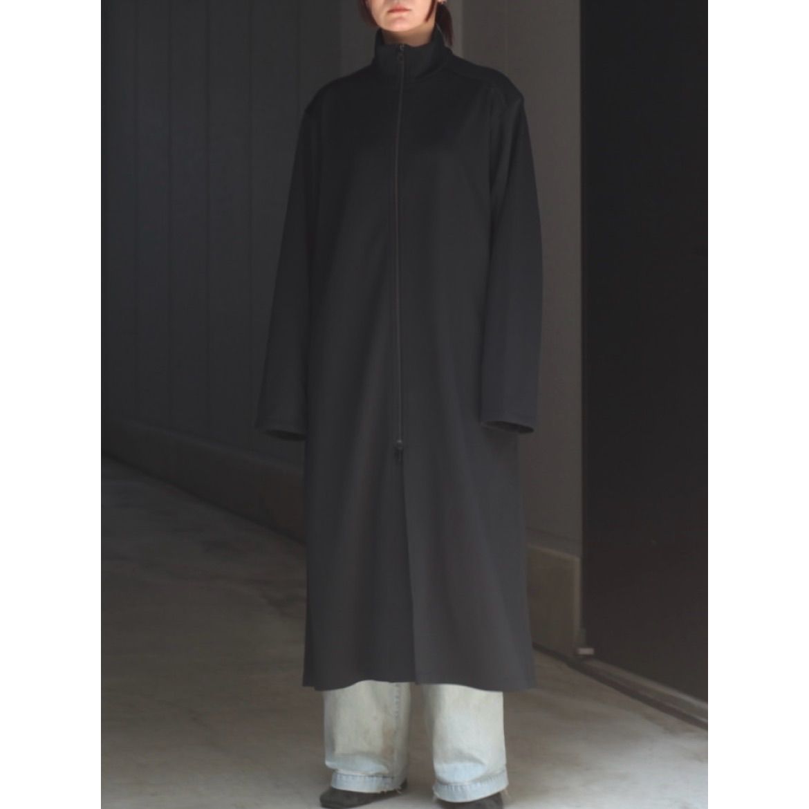 【残り一点】Neck Ribbed Long Blouse
