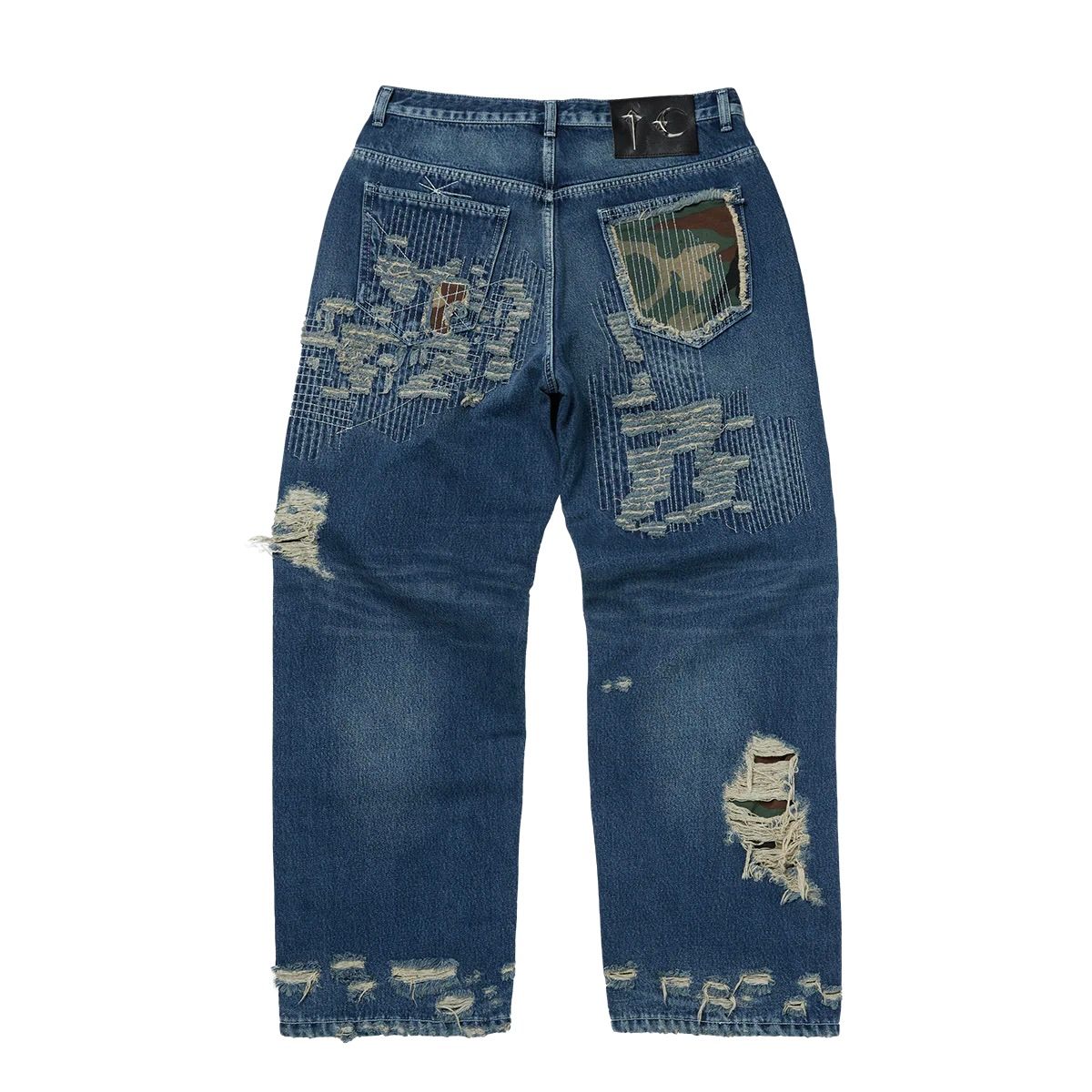 【残り一点】Vintage-Stitched Camo Denim Pants