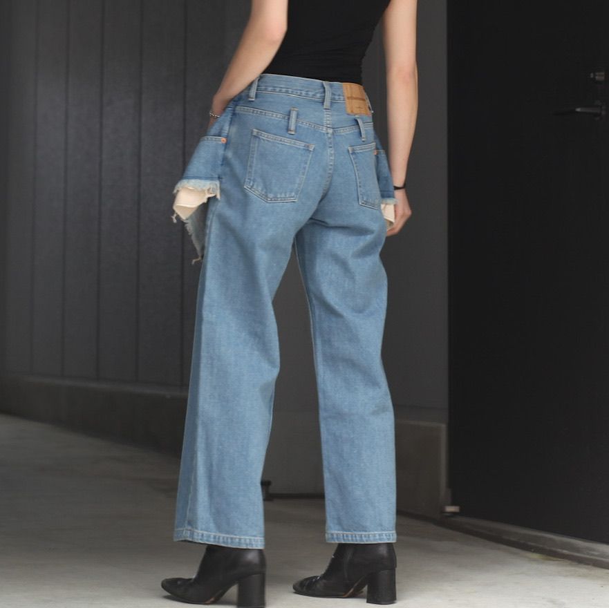 kotohayokozawaコトハヨコザワLayered denim pants-