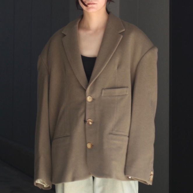 【残り一点】Round Big Shoulder Wool Cashmere Jacket