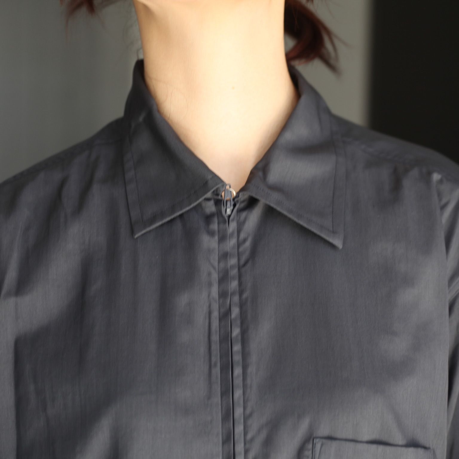 【残り一点】Silk Nylon Zip Shirt