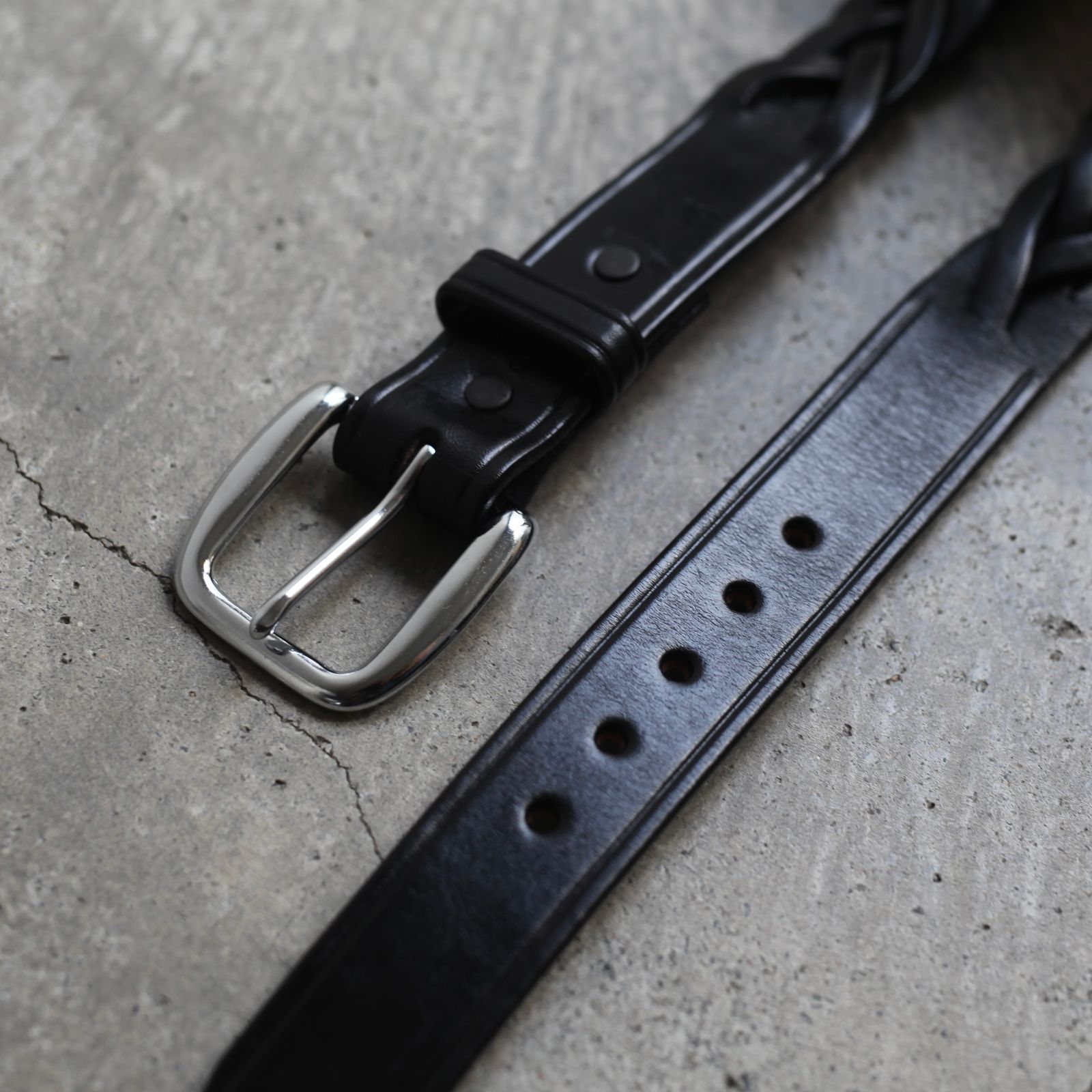 【残り一点】1/4 Braided Belt(BLACK)