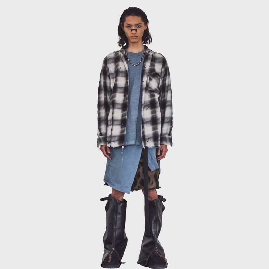 【残り一点】Slash Seam Twist Buggy Jeans(SHADOW ASAT)