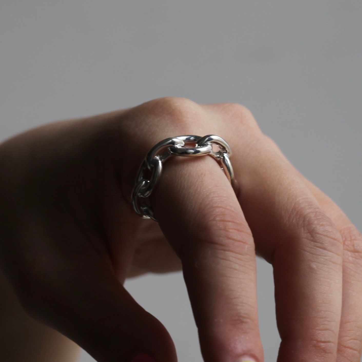 【残り一点】Oval Link Ring(SILVER)