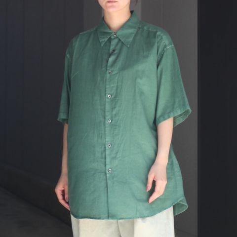 【残り一点】Cotton Silk Garment-Dyed Loosed Shirt