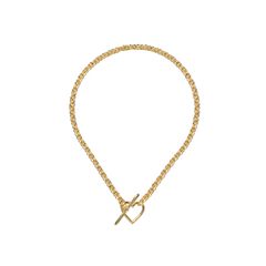 【残りわずか】Heart Necklace_Small Link(GOLD)