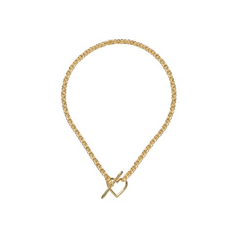 【残りわずか】Heart Necklace_Small Link(GOLD)