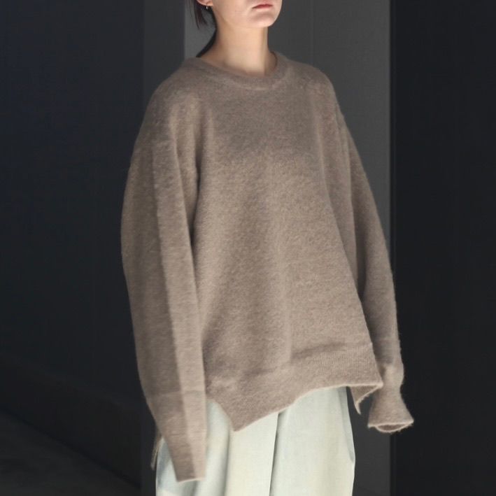 【残り一点】Wool/Alpaca Milled Knit Crew Neck LS