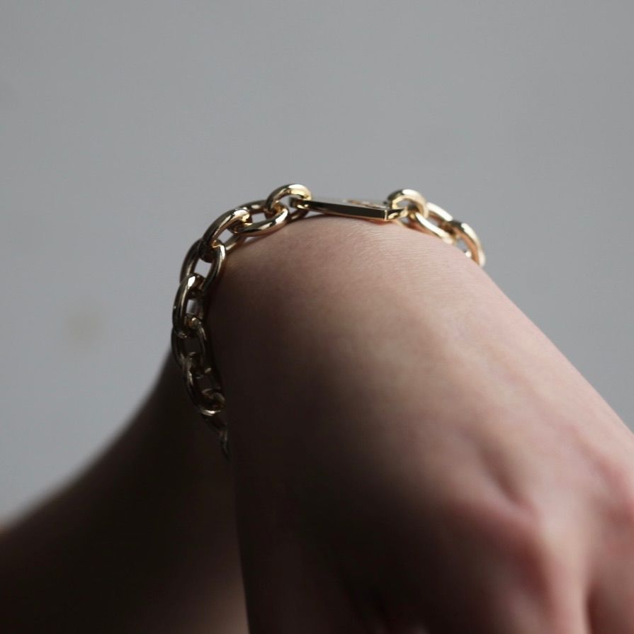 新品　BASICKS ハート　チェーン　ブレスレット　スモールリンク　ゴールド BASICKS - 【25SS】ハート ブレスレット / HEART BRACELET