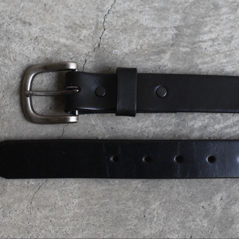【残りわずか】1-1/4 Strap Belt(BLACK×NICKEL)