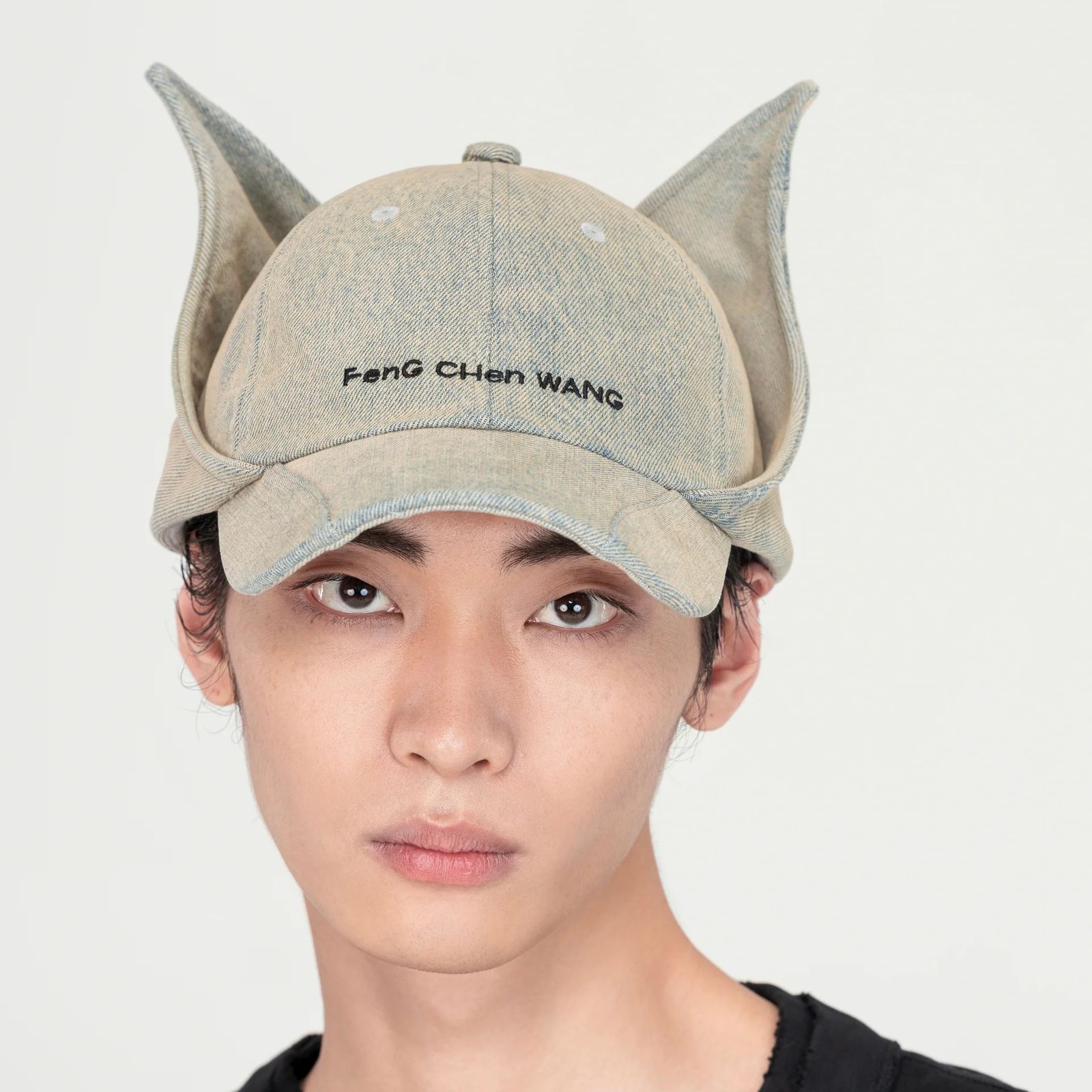 【残り一点】Blue Washed Denim Cat Earflap Baseball Cap