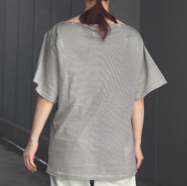 【残り一点】Boat Neck Stripe Tee