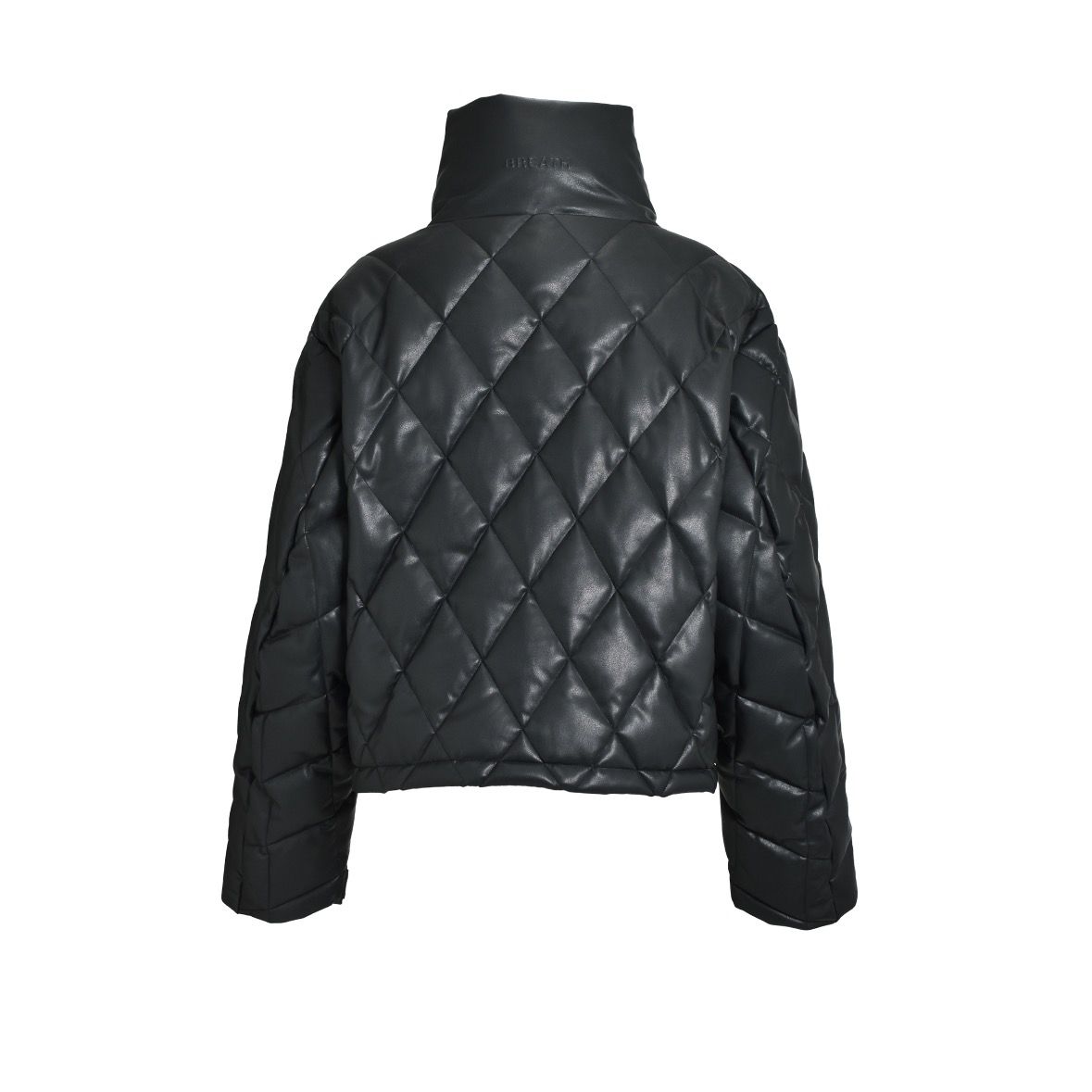 【残り一点】Faux Leather Quilting Down Jacket