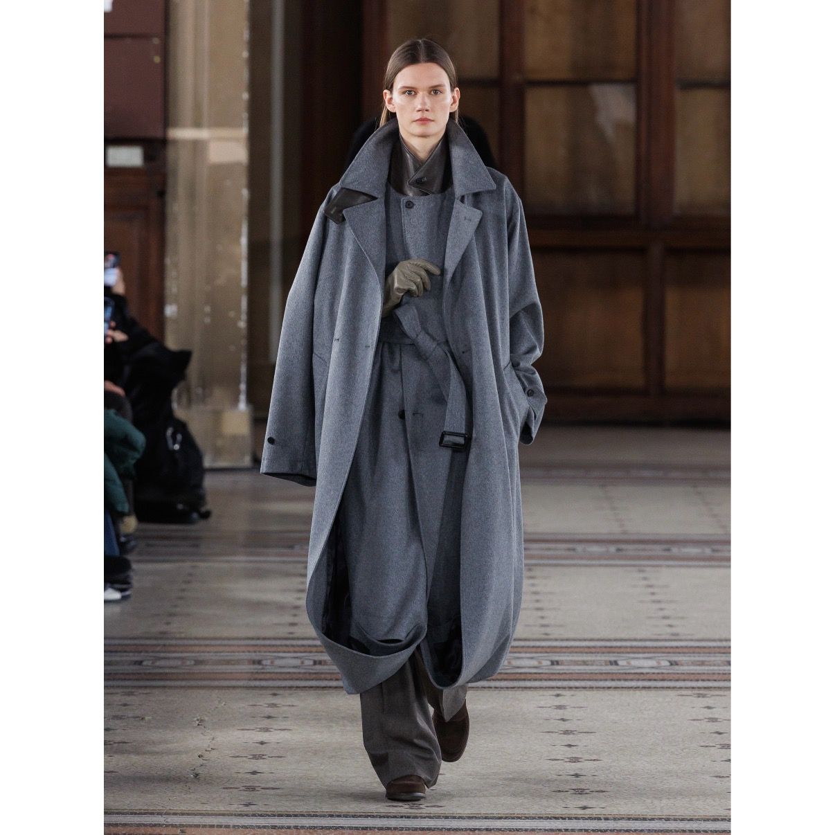 【残りわずか】Wool Cashmere Layered Combination Coat