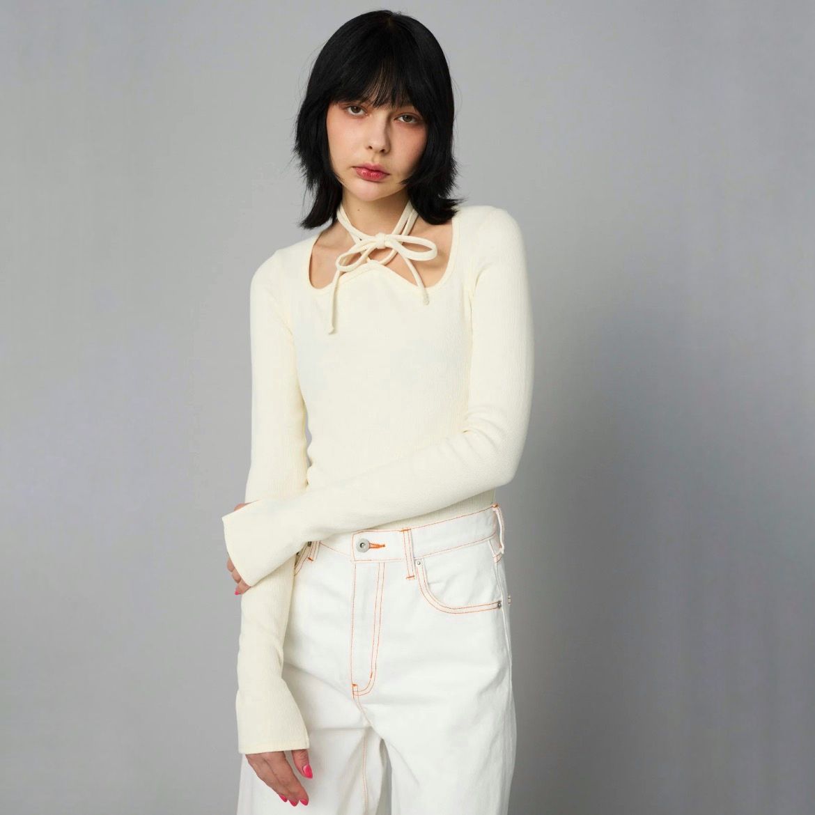 【残り一点】Wave Neck Tops