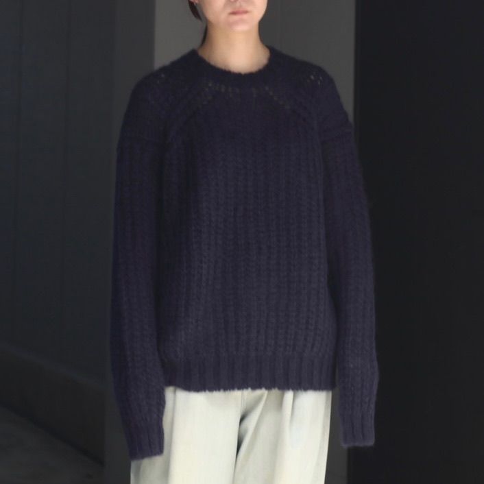 【残り一点】Mohair Silk Big Rib Crewneck