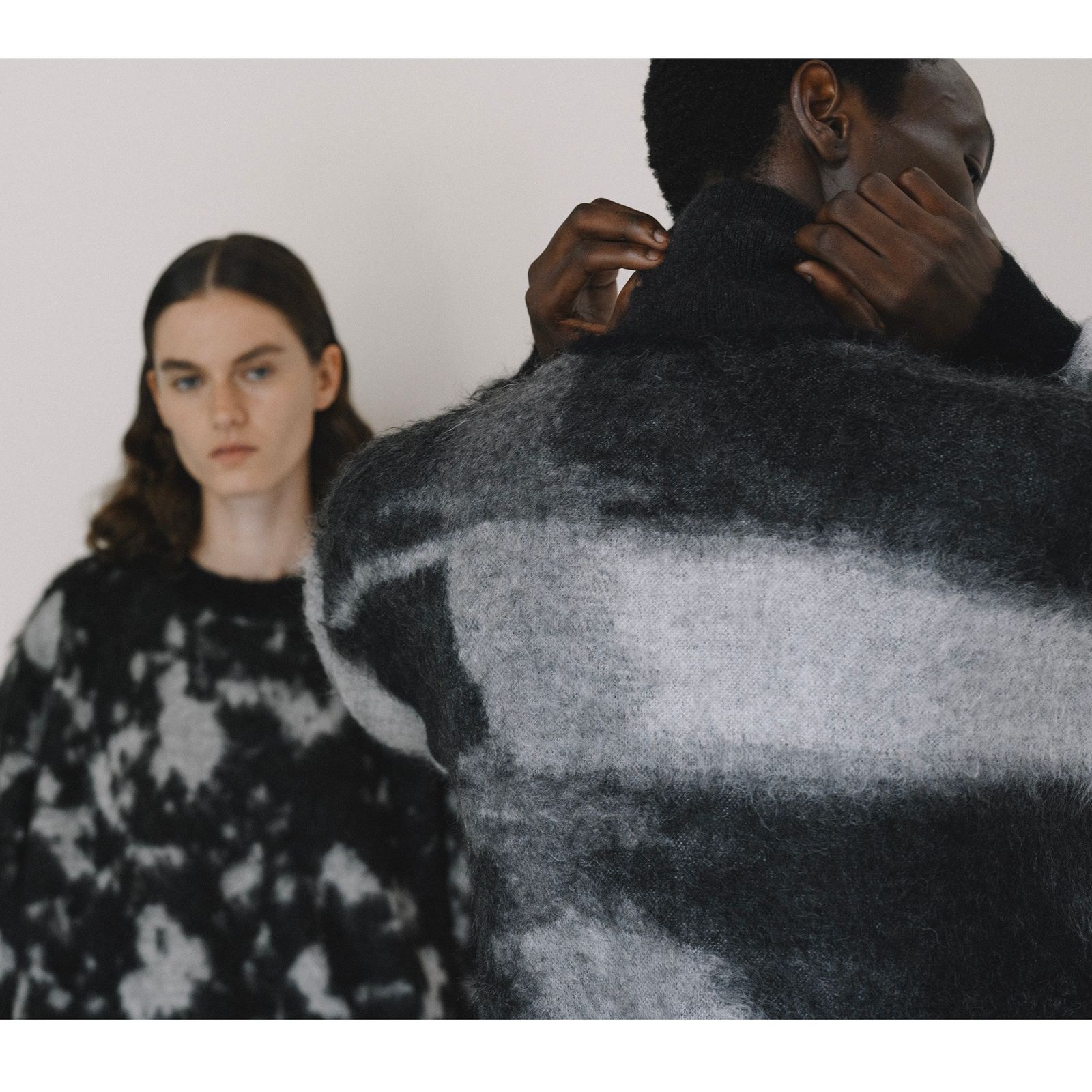 【残り一点】Kid Mohair Jacquard Cardigan