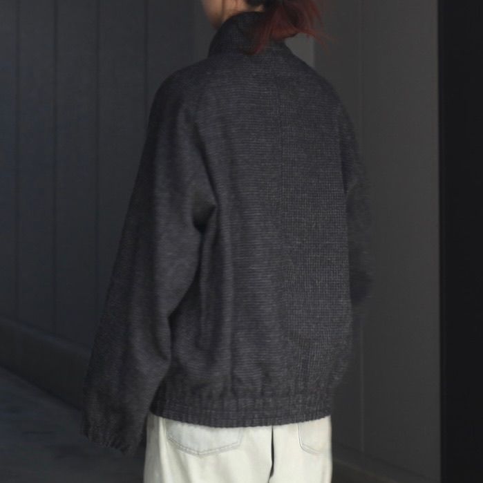 【残り一点】Alpaca Hound Tooth Harrington Jacket