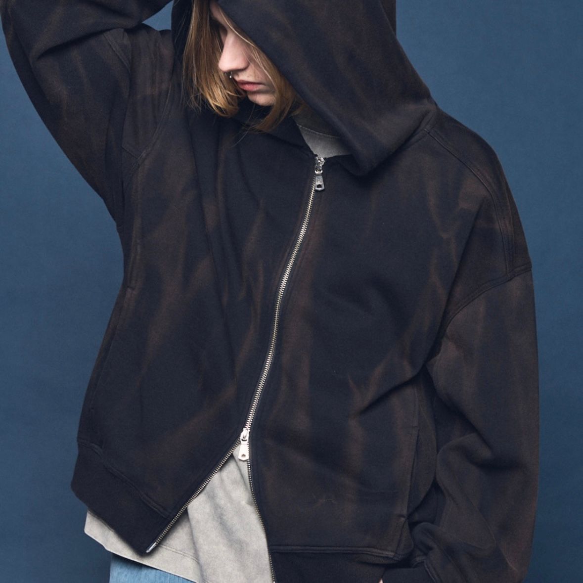 【残り一点】Sun-fade Prime-Over Sweat Zip Hoodie