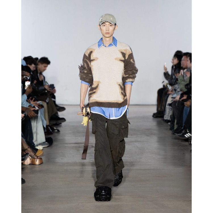【残り一点】Deconstructed Cargo Trousers with Elastic Wastband