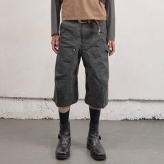 【残り一点】Curved Leg Double Knee Work Short Pants