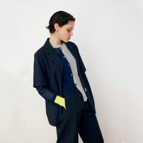 【残り一点】Stripe Half Sleeve Jacket