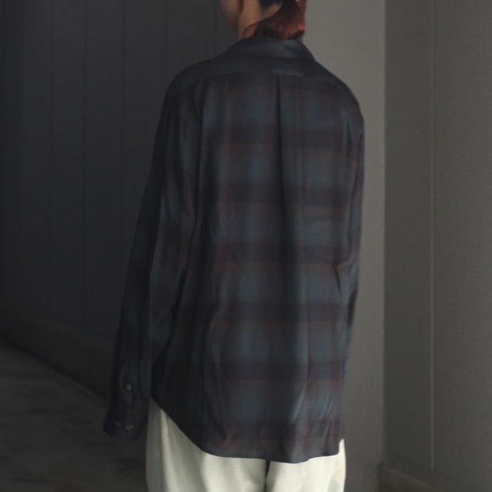 【残り一点】Plaid Open Collar Shirts