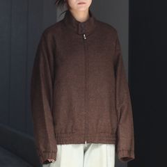 【残り一点】Alpaca Hound Tooth Harrington Jacket
