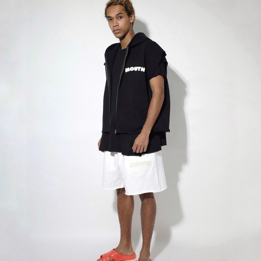 【残り一点】Cut Off Wide Zip N/S Sweat Hoodie