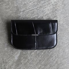 【残り一点】Soft Tab Card Holder Coin Purse(CROCO EMBOSSED)