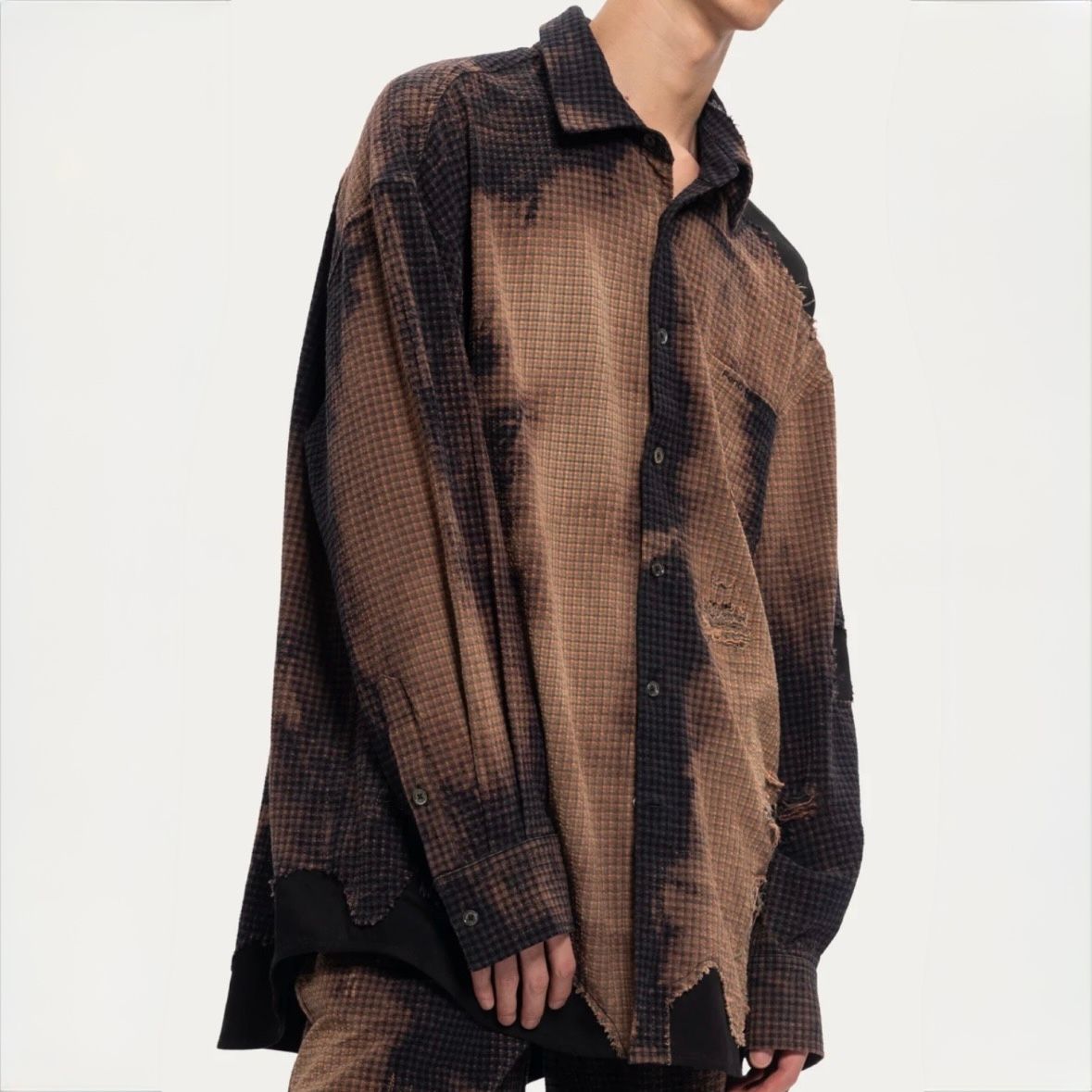 【残り一点】Long Sleeve Shirt in Decayed Check