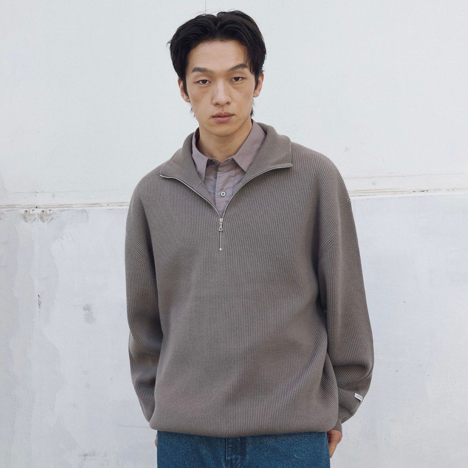 【残り一点】Volume Half Zip Up Knit