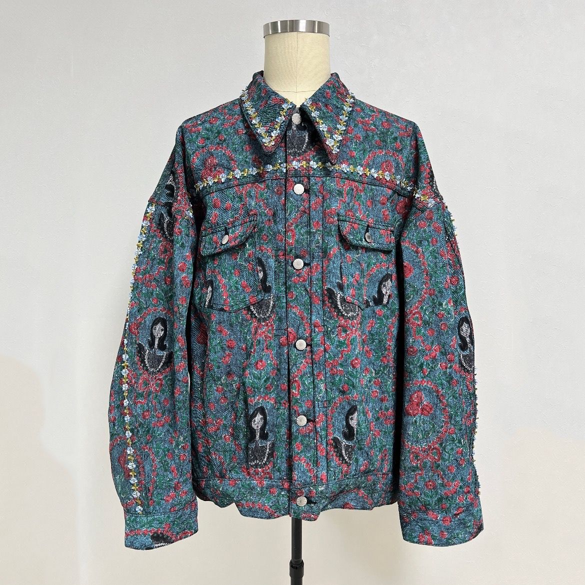 KIDILL - 【残り一点】Tuck Denim Jacket(Girl Print Pattern