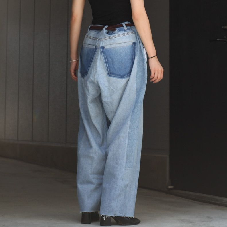 【残り一点】Reconstructed Super Baggy Slacks Denim_3(L)