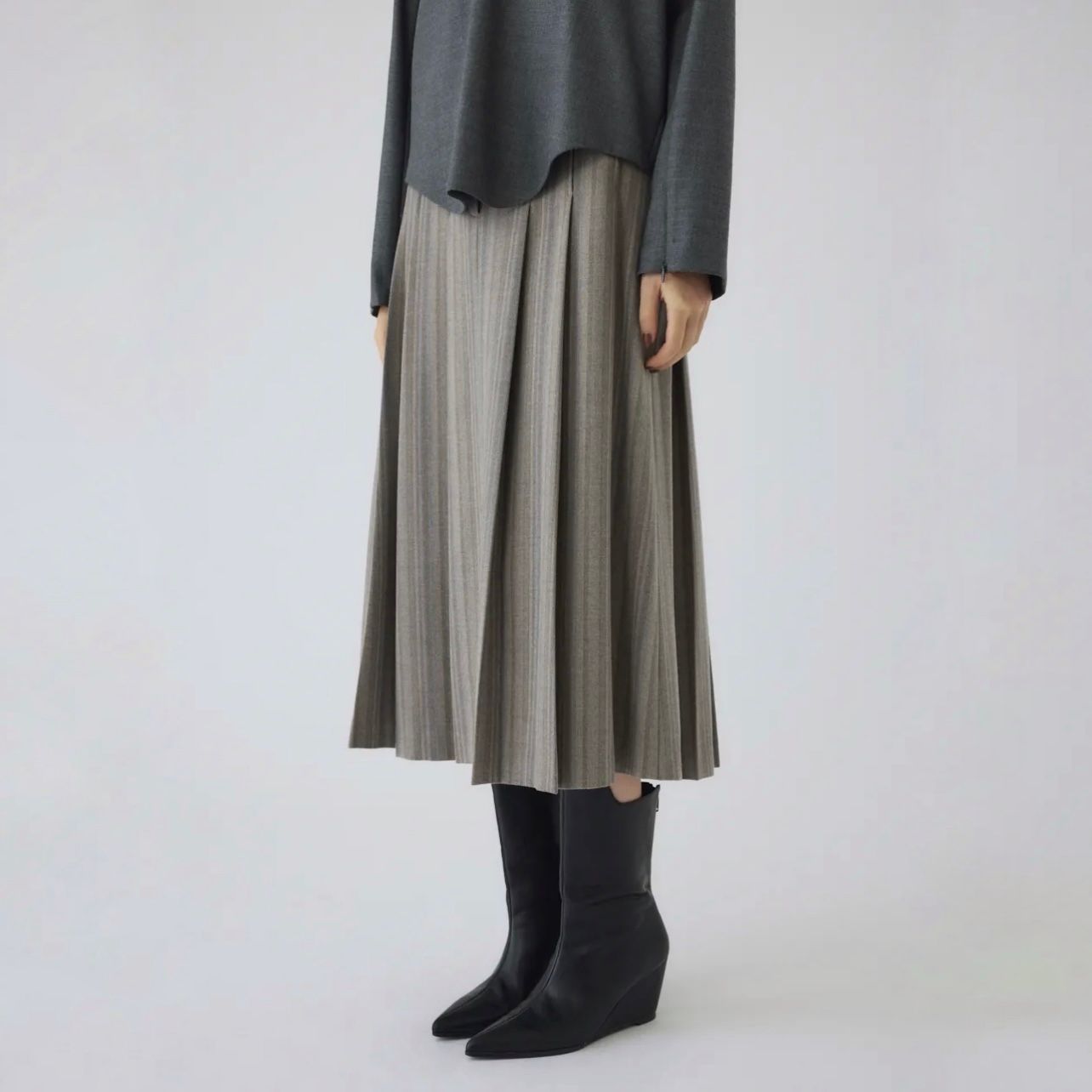 RIM.ARK - 【残り一点】Cut Off Pleats SK | ACRMTSM ONLINE STORE