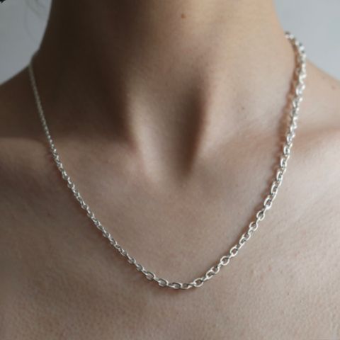 【残り一点】Gradient Oval Chain Necklace T-BAR