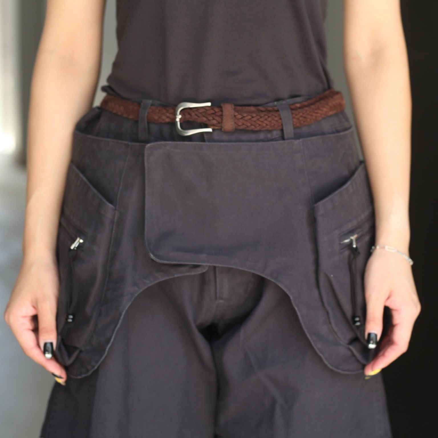 【残りわずか】Detachable Utility Curved Leg Pants