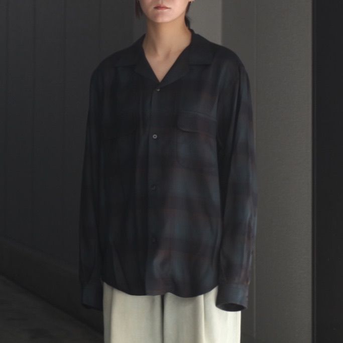 【残り一点】Plaid Open Collar Shirts