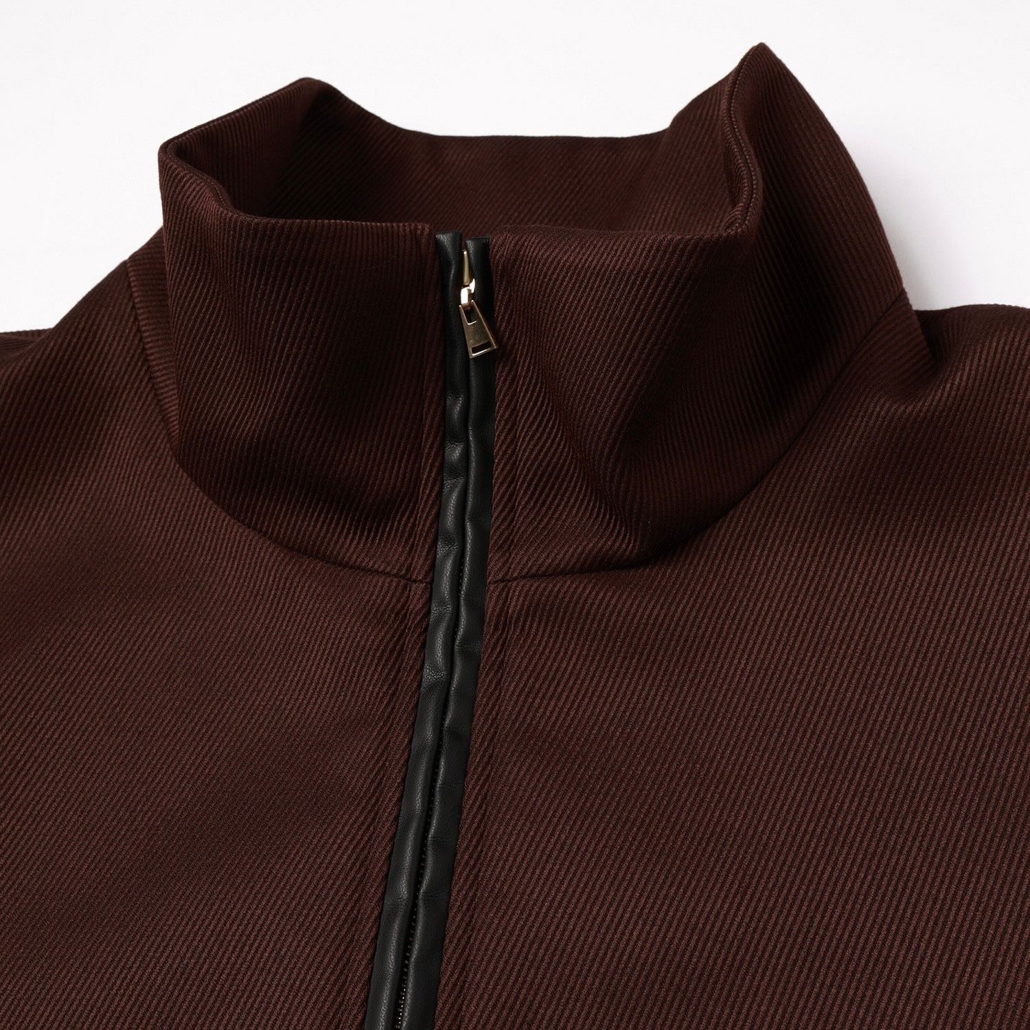 【残り一点】Double Cloth Kersey Zip Up Stand Collar Short Coat