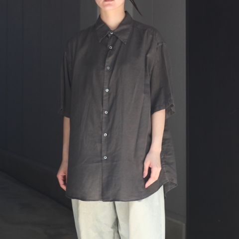 【残り一点】Cotton Silk Garment-Dyed Loosed Shirt