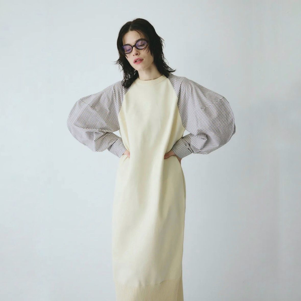 【残り一点】Volume Sleeve Knit Dress