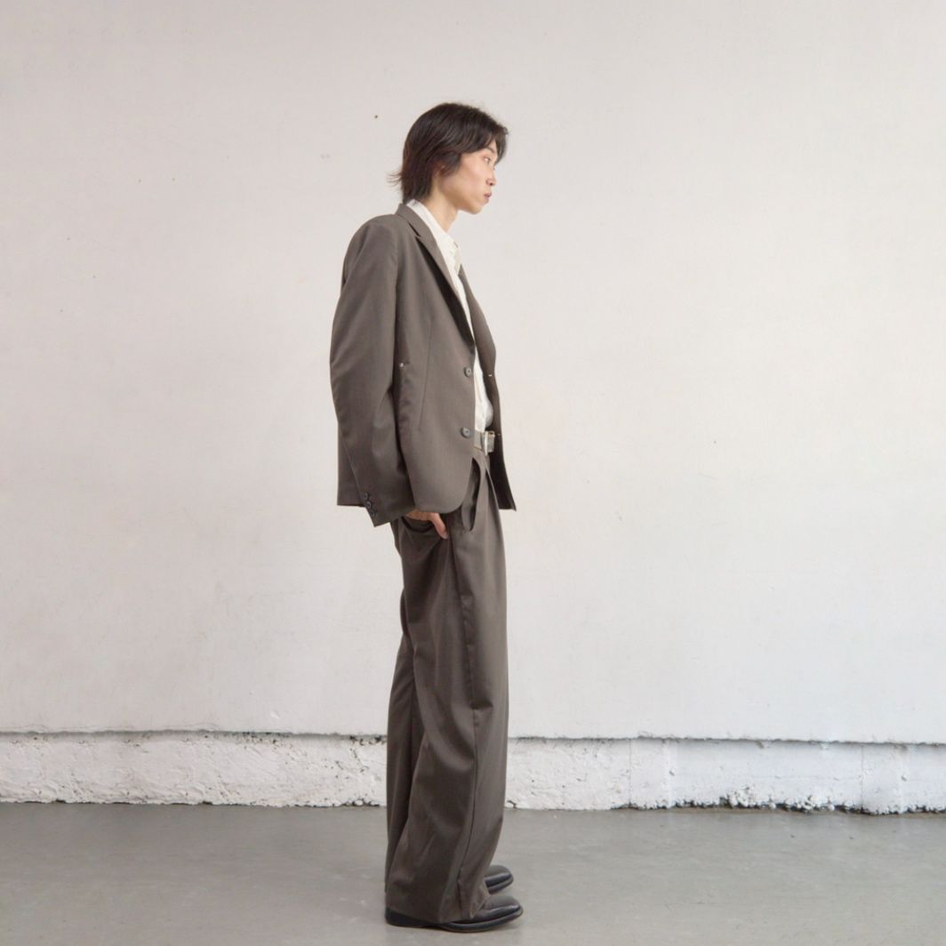 【残り一点】2Tucked Curved Leg Trousers