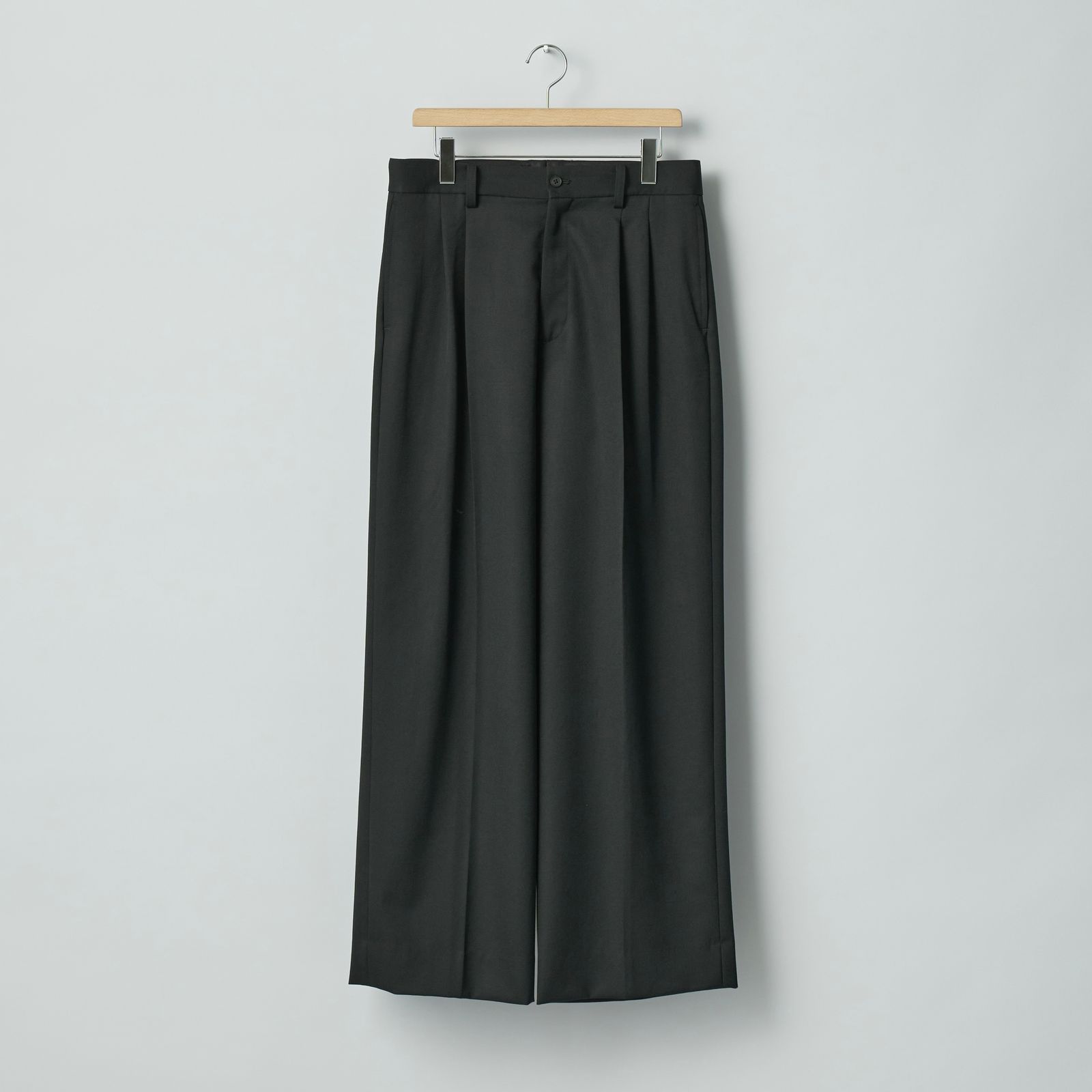 【残りわずか】Long Wide Trousers(2/60 WOOL GABARDINE)