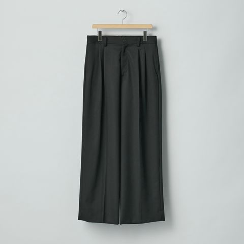 【再販売通知受付可能】Long Wide Trousers(2/60 WOOL GABARDINE)
