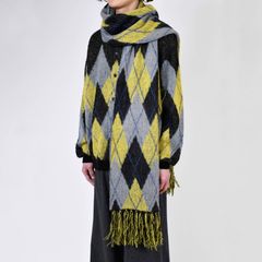 【残り一点】M/Shaggy Argyle Knit Muffler