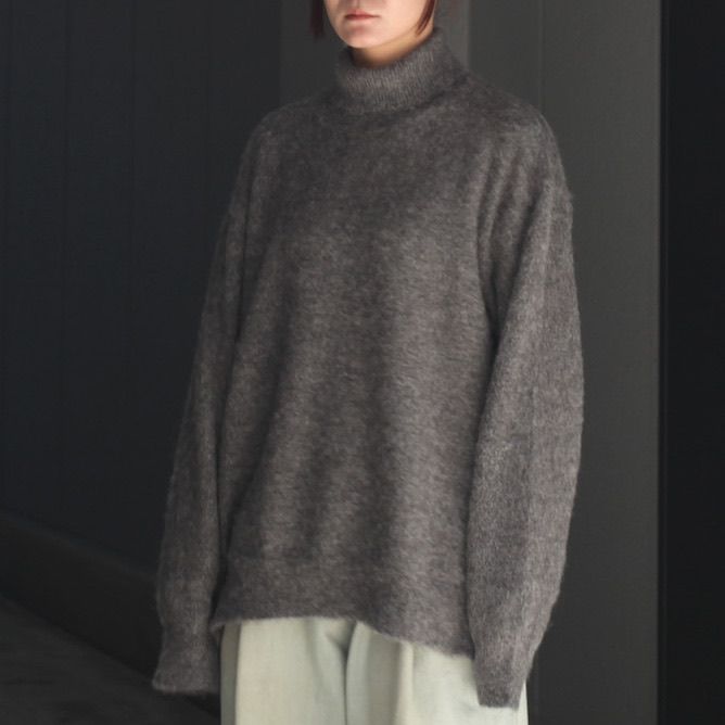 【残り一点】Wool/Alpaca Milled Knit Turtle Neck LS