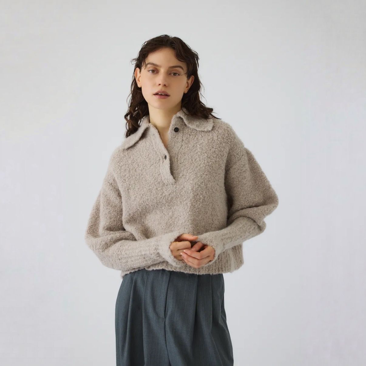 【残り一点】Boucle Short Knit